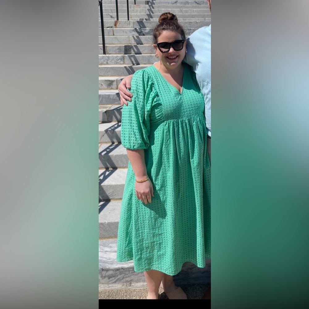 a new day Green Eyelet Dress - Picture 7 of 7